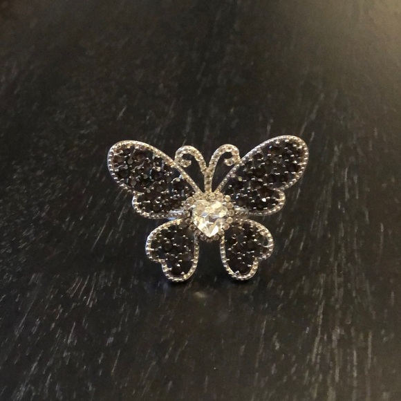 Yours by Loren S.S. gemstone butterfly ring - Picture 1 of 8